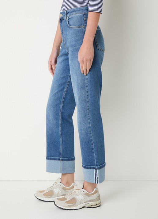 Josephine & Co Benthe high waist cropped flared jeans met medium wassing - detail 5 indigo