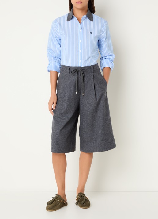 Josephine & Co Bink blouse met ruitdessin - voorkant 4 lichtblauw