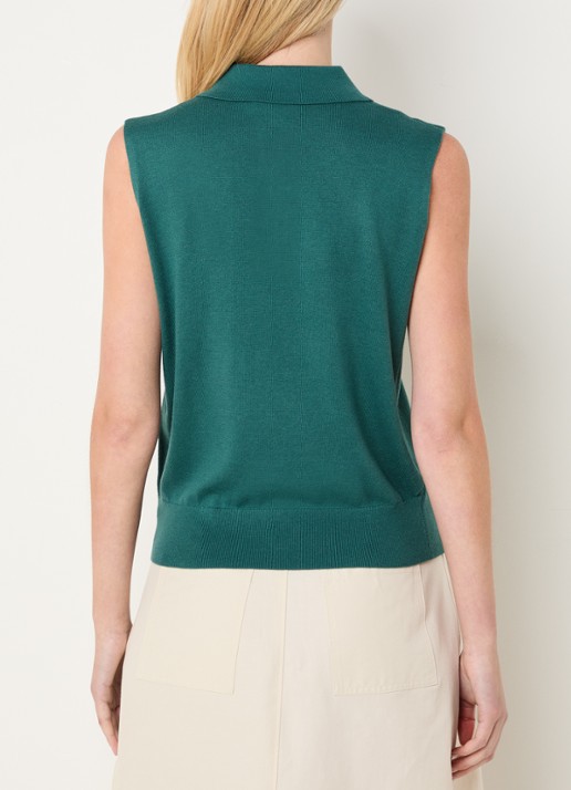 Josephine & Co Birol fijngebreide top in wolblend - achterkant 4 groen