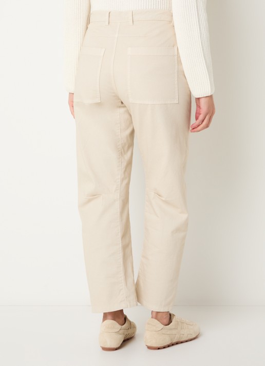 Josephine & Co Bjorn high waist tapered fit broek met steekzakken - achterkant 3 creme