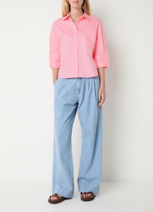 Josephine & Co Blayne blouse met borstzak - voorkant 4 roze