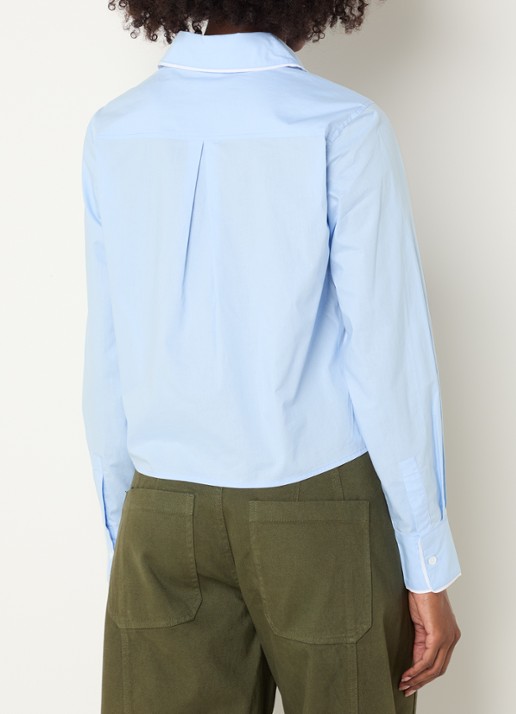 Josephine & Co Blouse met logoborduring - achterkant 4 lichtblauw