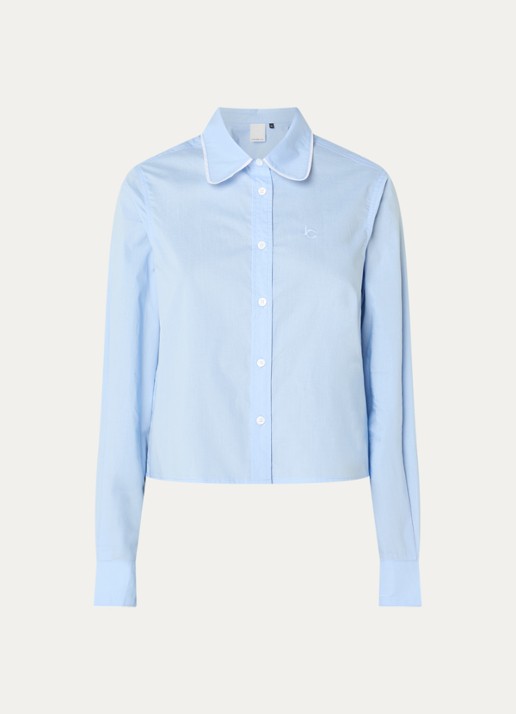 Josephine & Co Blouse met logoborduring - voorkant lichtblauw