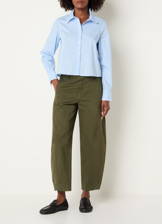 Josephine & Co Blouse met logoborduring - voorkant 2 lichtblauw