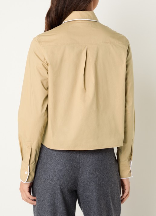 Josephine & Co Blouse met logoborduring - achterkant 4 camel