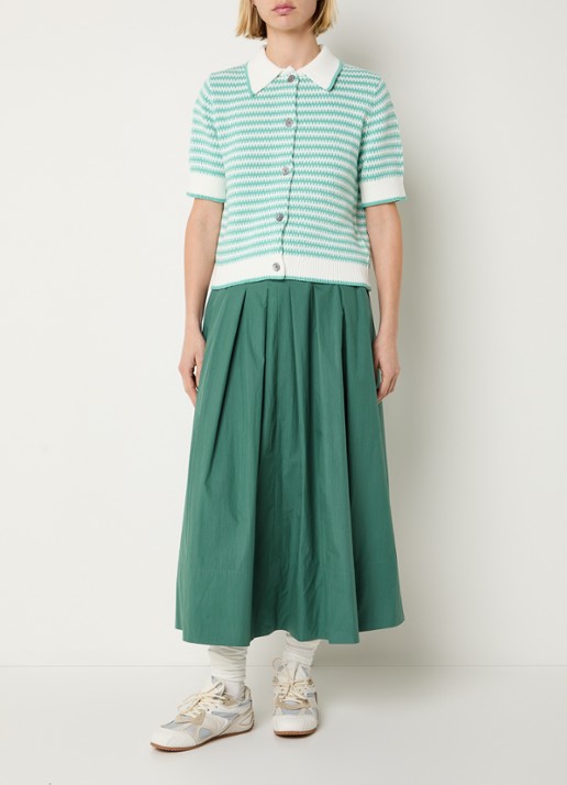 Josephine & Co Blume midi A-lijn rok  - voorkant 2 zeegroen
