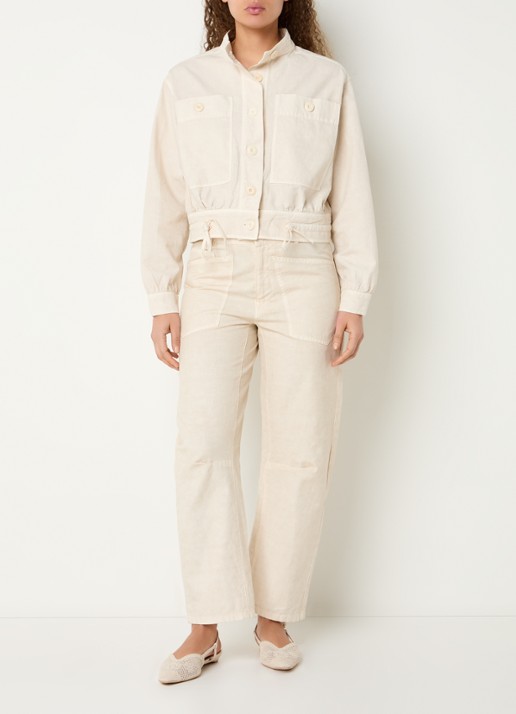 Josephine & Co Boris overshirt met borstzakken - voorkant 3 beige