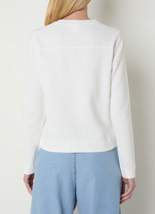 Josephine & Co Boyd longsleeve met structuur - achterkant wit