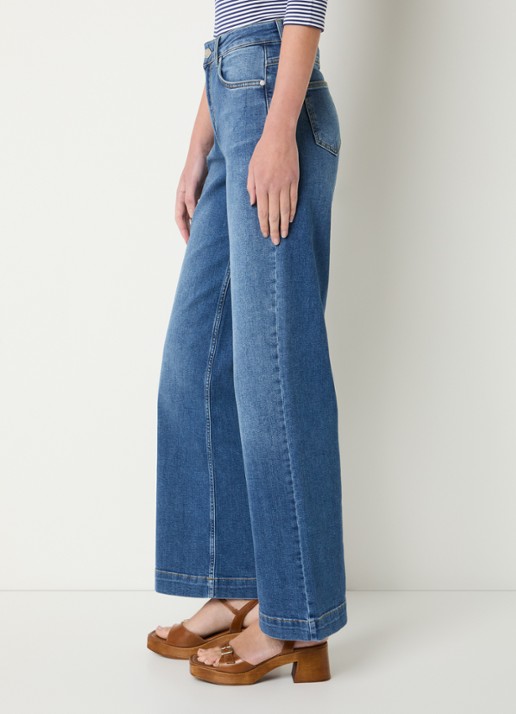 Josephine & Co Bram high waist flared jeans met medium wassing - detail 4 indigo