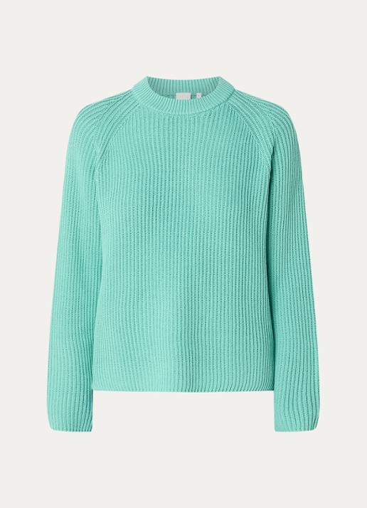 Josephine & Co Brant grofgebreide trui met ronde hals - voorkant mint