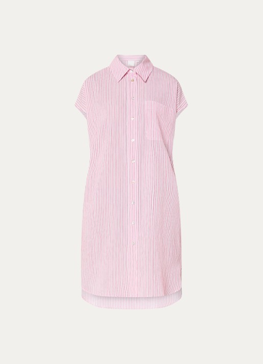 Josephine & Co Bree midi blousejurk met streepprint - voorkant 3 roze