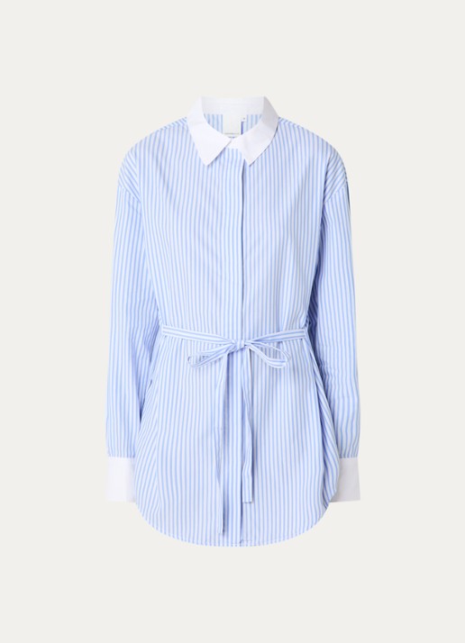 Josephine & Co Brice blouse lichtblauwe streep - voorkant 2 lichtblauw