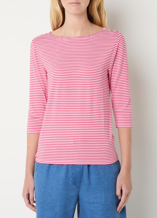 Josephine & Co Brit T-shirt met boothals en streepprint