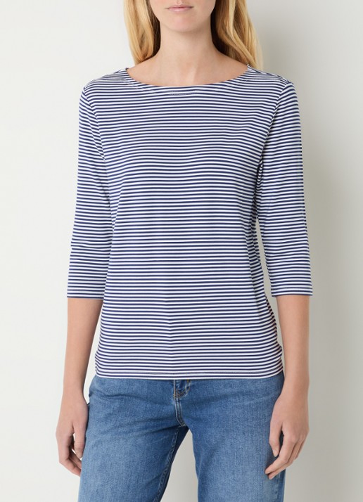 Josephine & Co Brit T-shirt met boothals en streepprint