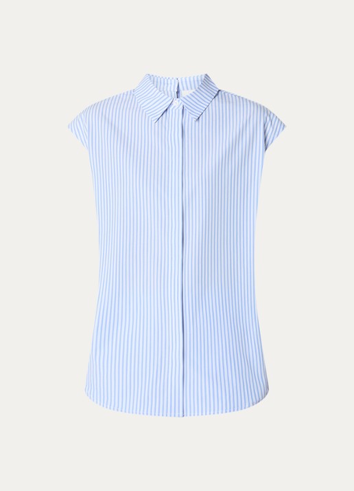 Josephine & Co Brynn blouse met streepprint - voorkant 3 lichtblauw