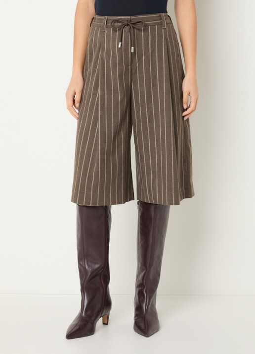 Josephine & Co Camden high waist loose fit korte pantalon met streepprint