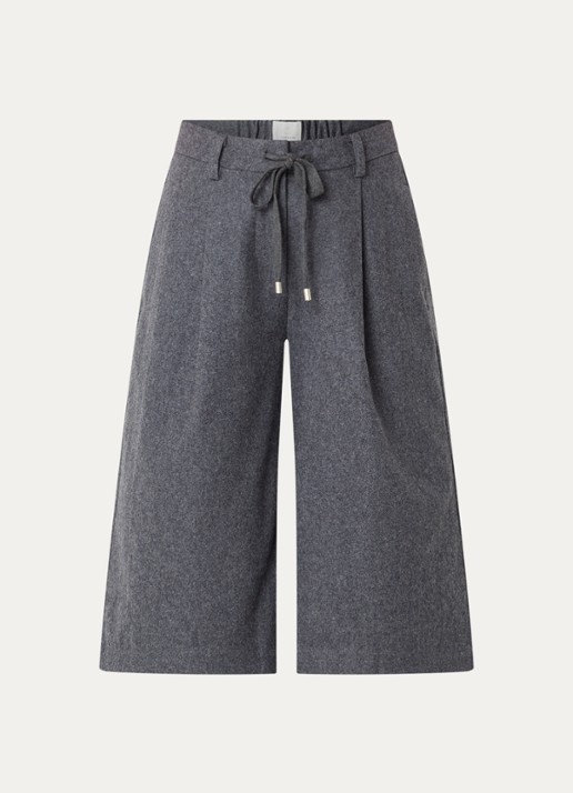 Josephine & Co Camden high waist wide fit korte broek - voorkant 3 donkergrijs