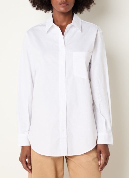 Josephine & Co Casa blouse met borstzak - detail 3 wit