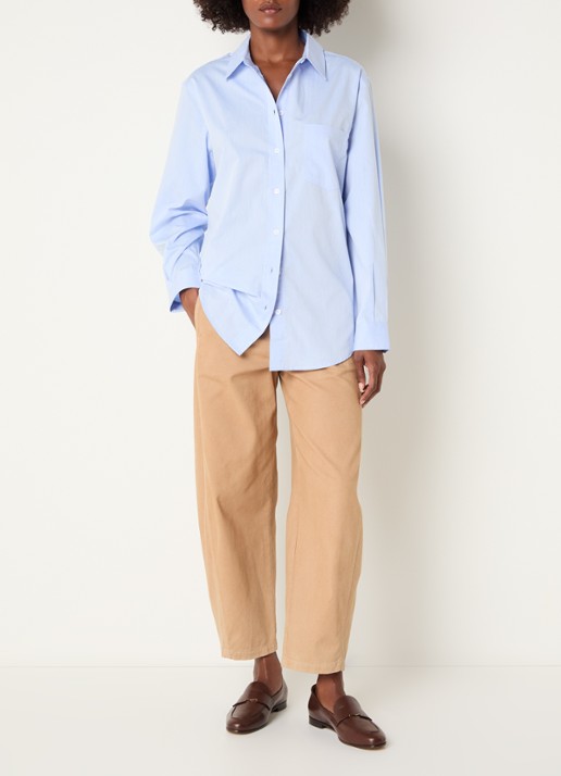 Josephine & Co Casa blouse met borstzak - voorkant 3 lichtblauw