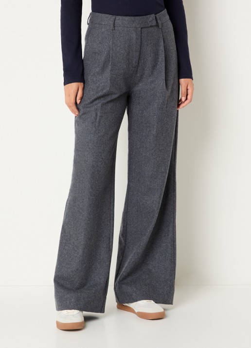 Josephine & Co Clio high waist loose fit pantalon met gemêleerd dessin