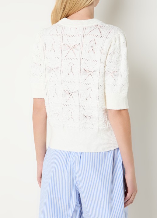 Josephine & Co Dieuwertje top met broderie - achterkant 3 wit