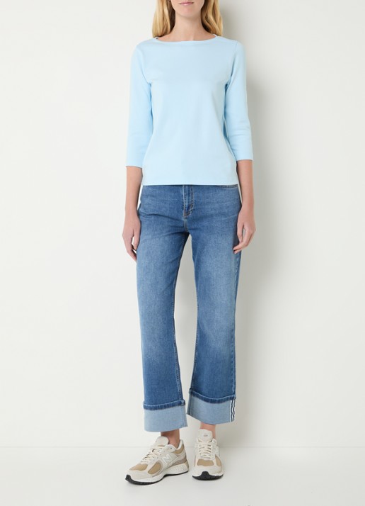 Josephine & Co Jort longsleeve met boothals - voorkant 2 lichtblauw