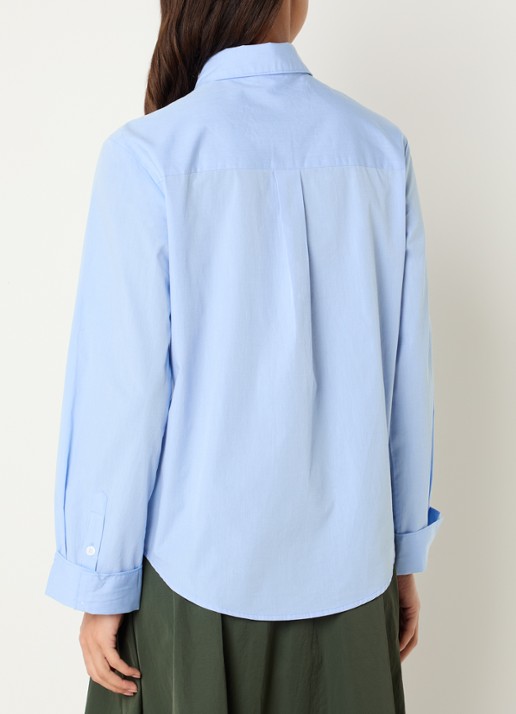 Josephine & Co Leon blouse met borstzak - achterkant 4 lichtblauw