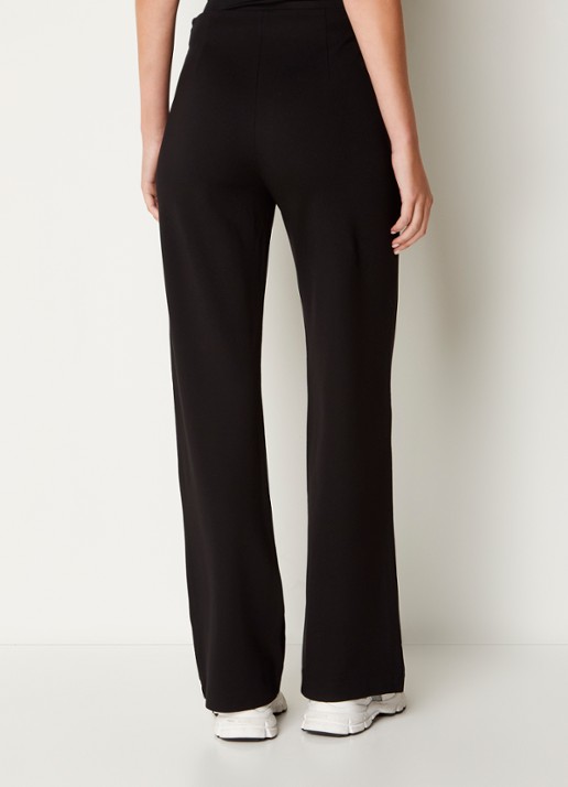 Josephine & Co Parker high waist straight fit pantalon van jersey - achterkant 4 zwart