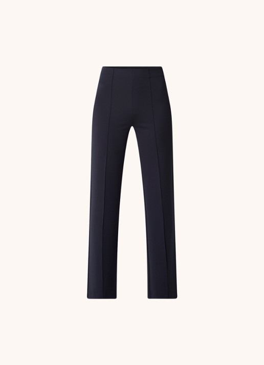 Josephine & Co Parker high waist straight fit pantalon van jersey - voorkant 2 donkerblauw