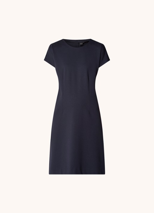 Josephine & Co Peggy mini jurk van jersey met ritsdetail - voorkant 3 donkerblauw