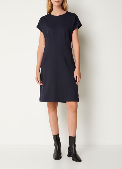 Josephine & Co Peggy mini jurk van jersey met ritsdetail - voorkant 4 donkerblauw