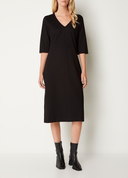 Josephine & Co Pippa midi jurk van jersey met V-hals