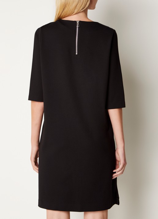 Josephine & Co Polly mini jurk van jersey met opgestikte zakken  - achterkant 2 zwart