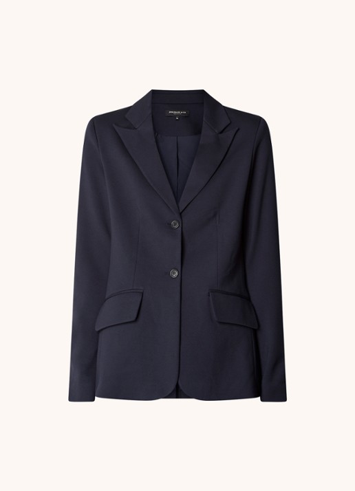 Josephine & Co Puck blazer van jersey met klepzakken - voorkant 3 donkerblauw