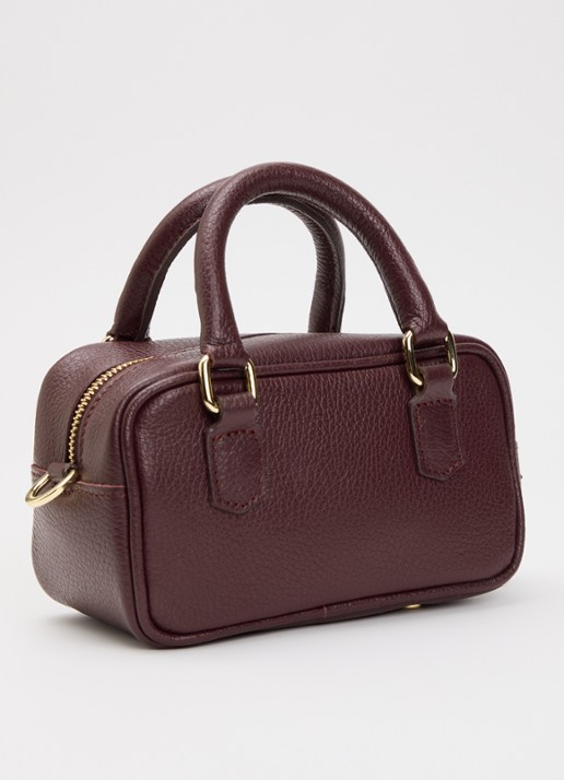 JOSH V Amandine crossbodytas met afneembare schouderriem  - achterkant 5 aubergine