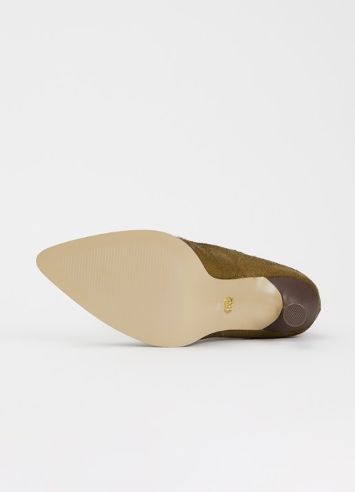 JOSH V Aurelia enkellaars van leer  - detail 4 donkerkhaki
