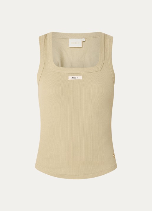 JOSH V Dieda tanktop met logo - voorkant 2 lindegroen
