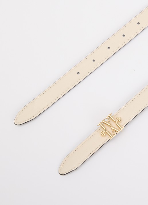 JOSH V Dorissa reversible riem met slangenprint en logo - detail 2 beige