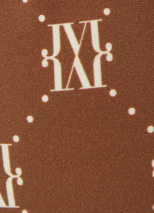 JOSH V Everly halter bikinitop met logoprint - detail 5 bruin