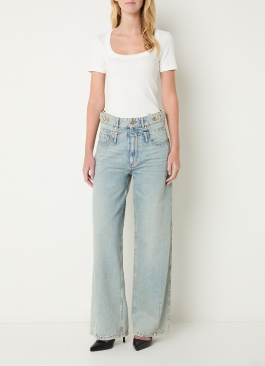 JOSH V Florelle T-shirt met stretch - voorkant 4 gebroken wit