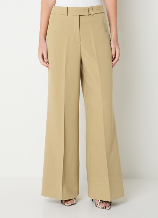 JOSH V Jessie high waist wide fit pantalon met steekzakken