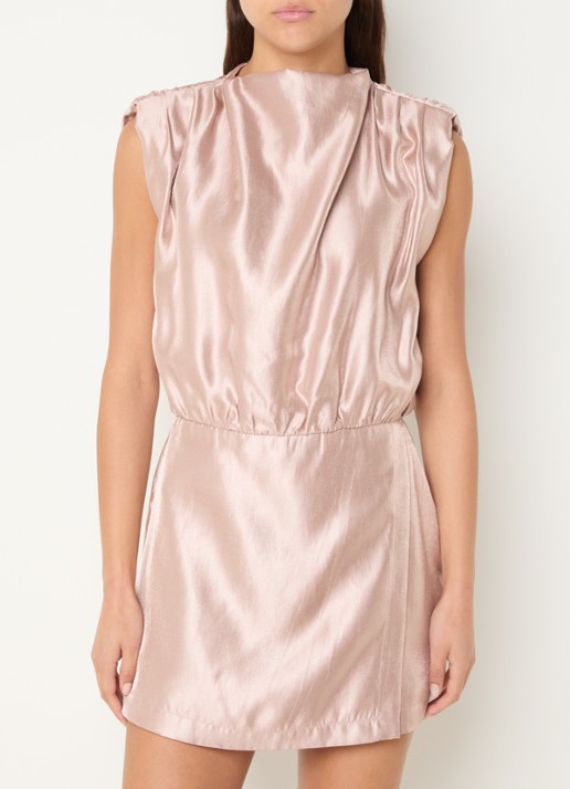 JOSH V Lira playsuit van satijn met plooidetail