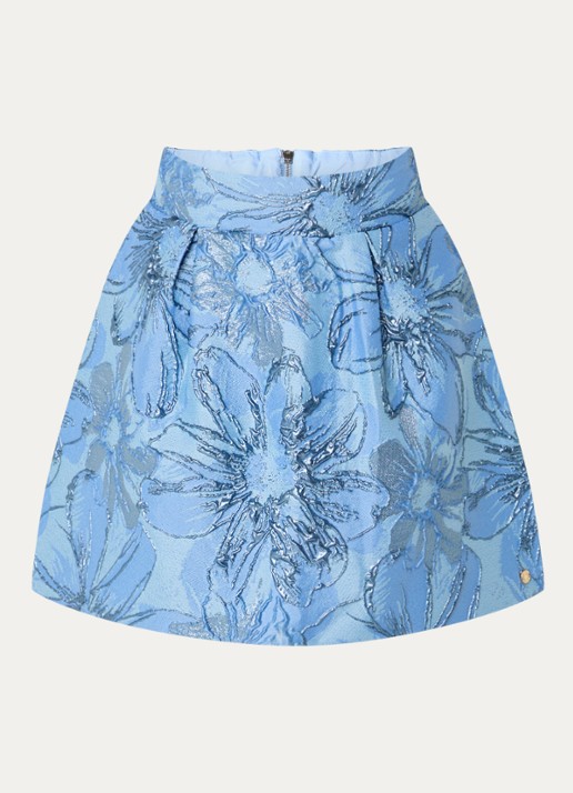 JOSH V Marleen mini A-lijn rok met jacquard dessin