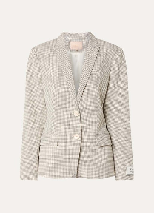 JOSH V Nick oversized blazer met ruitdessin - voorkant 3 beige