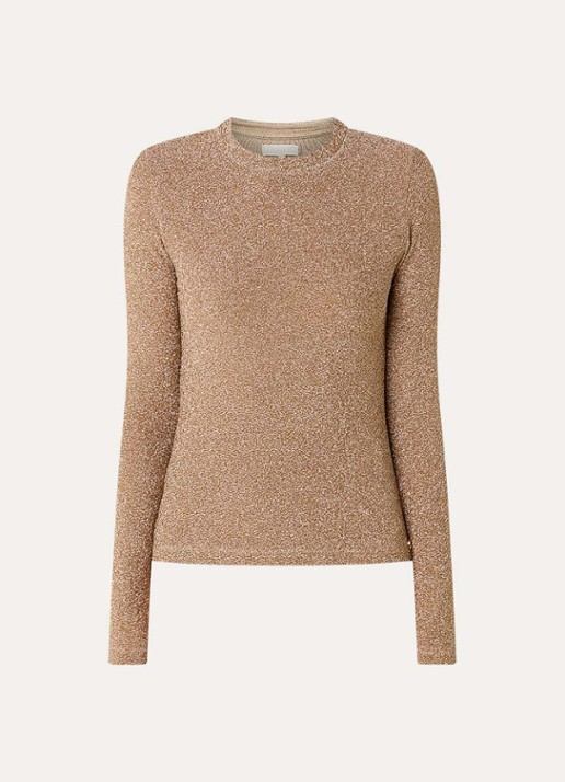 JOSH V Palmer top met lurex - voorkant goud