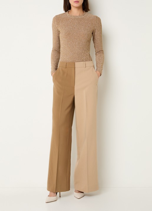 JOSH V Palmer top met lurex - voorkant 2 goud