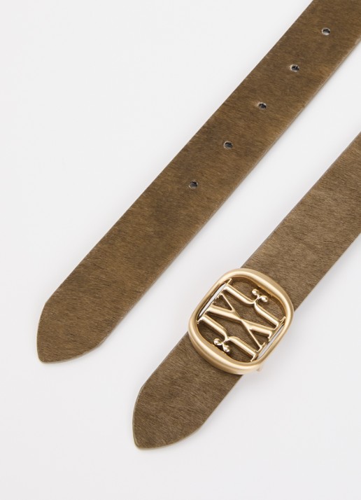 JOSH V Perri riem met logo  - detail 2 donkerkhaki