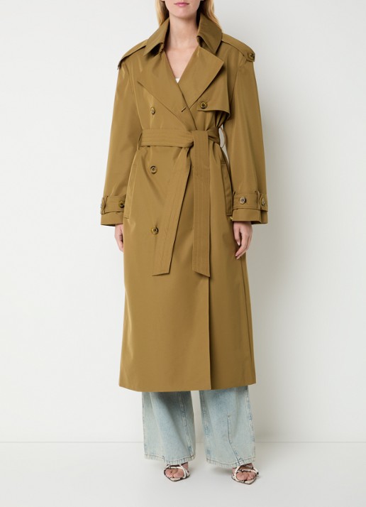 JOSH V Rocco double-breasted trenchcoat met steekzakken