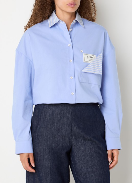 JOSH V Romulo blouse met borstzak