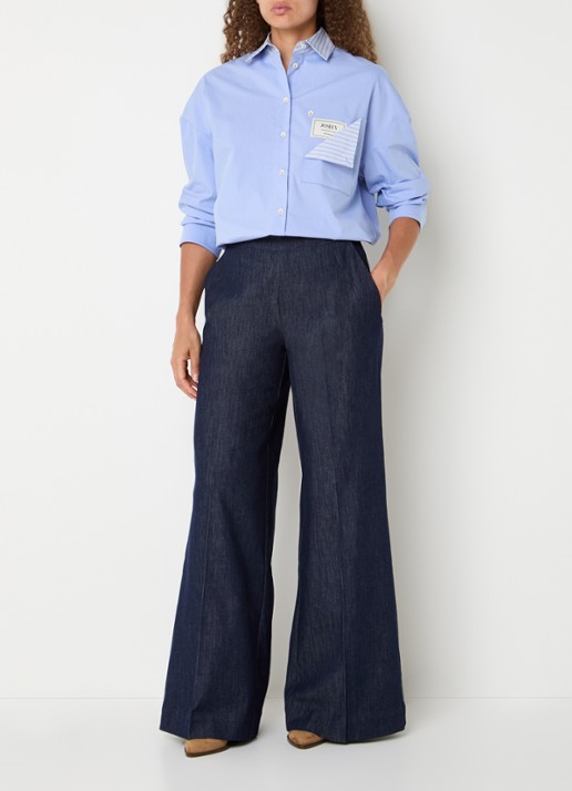 JOSH V Romulo blouse met borstzak - voorkant 3 lichtblauw